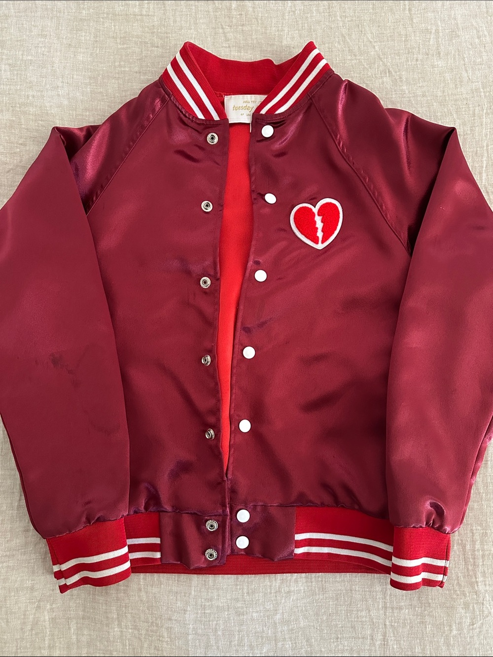 Tuesday Bassen of California Mixed Emotions Satin Jacket
